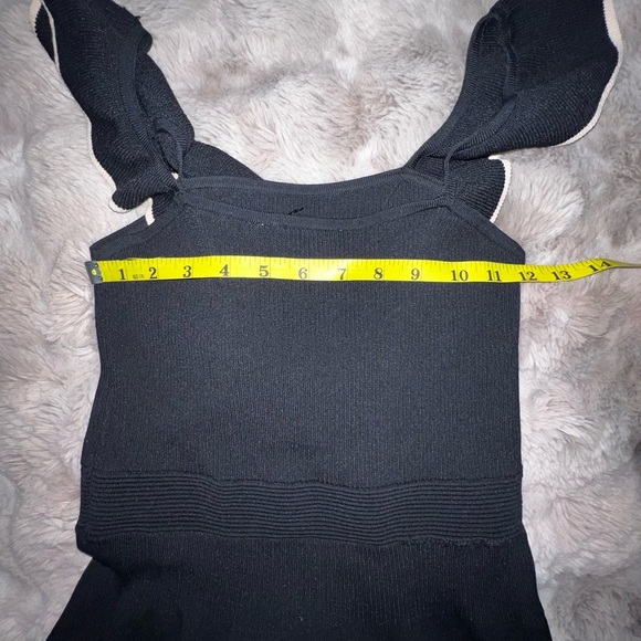 Sandro Paris Black and Cream Knit Dress, 38 - Picture 14 of 16